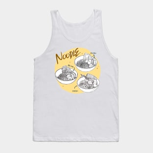 Different kind of ramen noodles bowls Tank Top